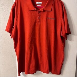 Columbia Men's Vibrant Red Polo Shirt Size XL